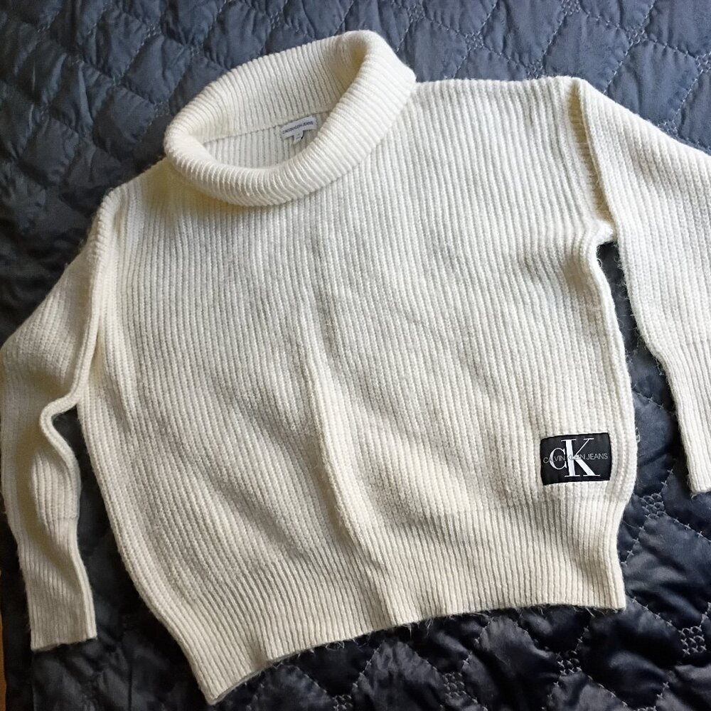 CK Women's cowl neck sweater